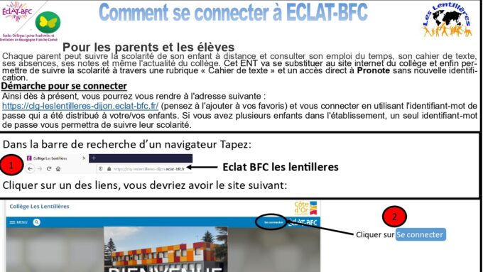 Cliquer pour savoir comment se connecter à Eclat BFC